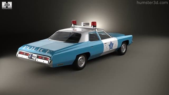 Chevrolet Impala Police 1972 by 3D model store Humster3D.com смотреть онлайн
