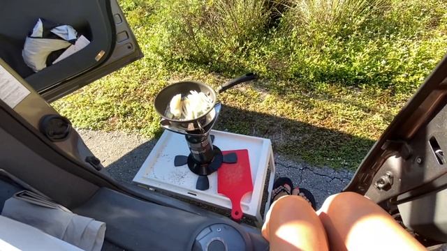 ? ВОТ это ЗАВТРАК ? в джунглях Флориды Аллигаторы рядом Vanlife cooking breakfast 07.12.2021 смотреть онлайн