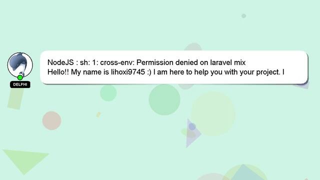 NodeJS : sh: 1: cross-env: Permission denied on laravel mix смотреть онлайн