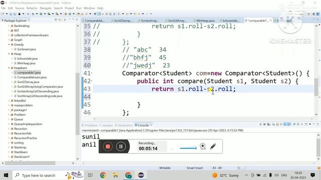 Comparator in Java Most imp for Greedy and Heap смотреть онлайн