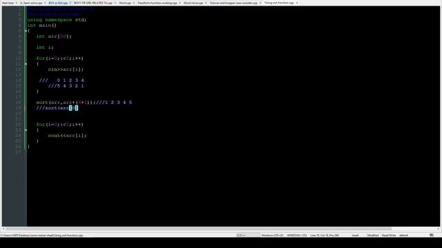 (Bangla C++ programming video) How to sort arrays in c++, array sorting with build in sort function смотреть онлайн