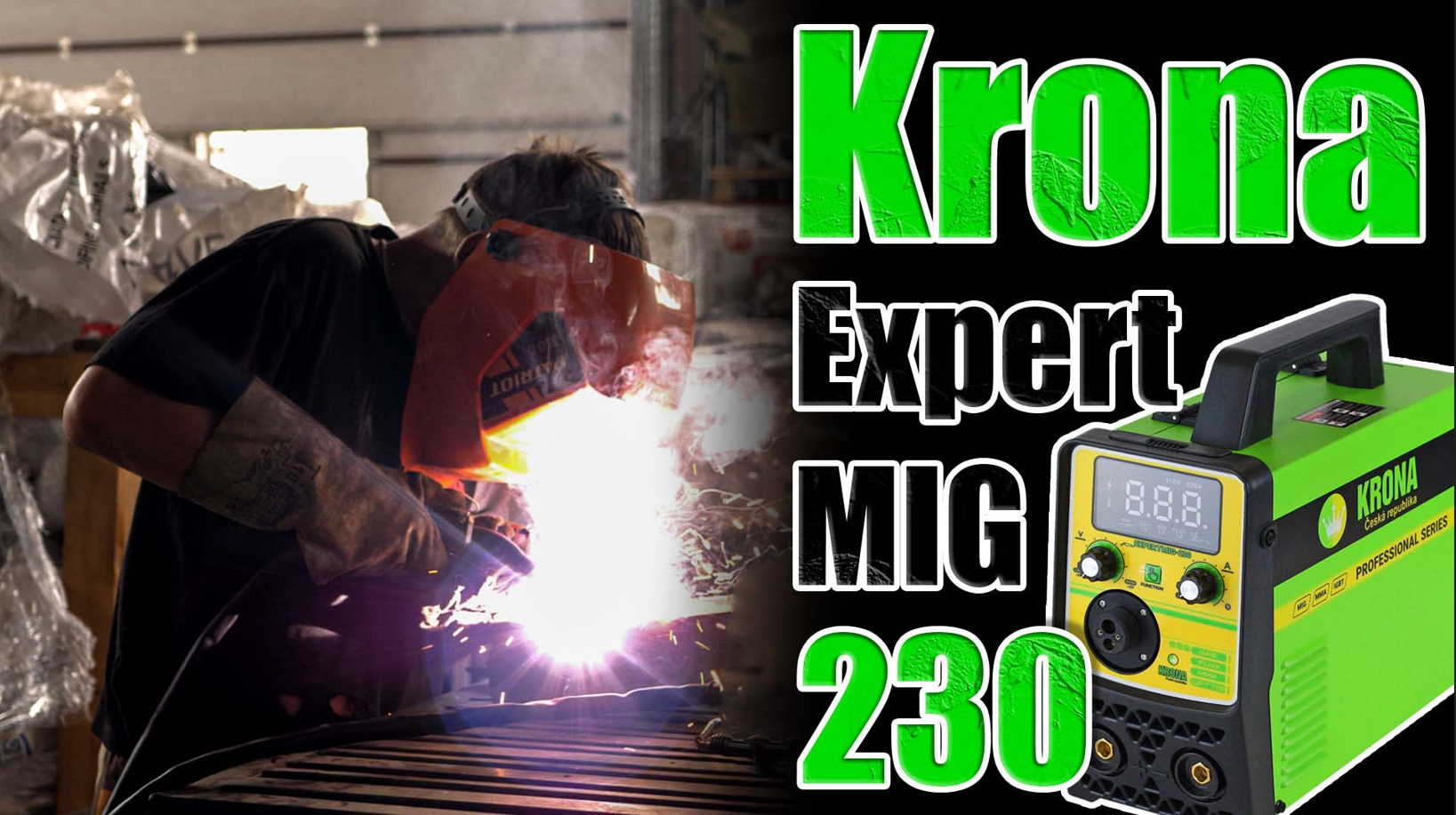 СВАРОЧНЫЙ ПОЛУАВТОМАТ KRONA EXPERT MIG-230. СИСТЕМЫ HOT START,ARC FORCE,ANTI STICK. СВАРОЧНИК 230А смотреть онлайн