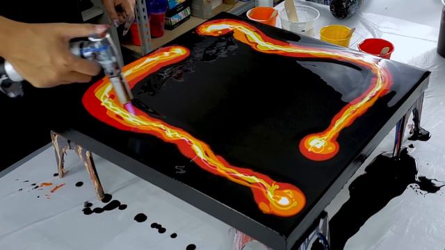 On FIRE! ~ Acrylic Pour Painting ~ Inferno ~ Abstract Art ~ Fluid Artist ~ Pour Art смотреть онлайн