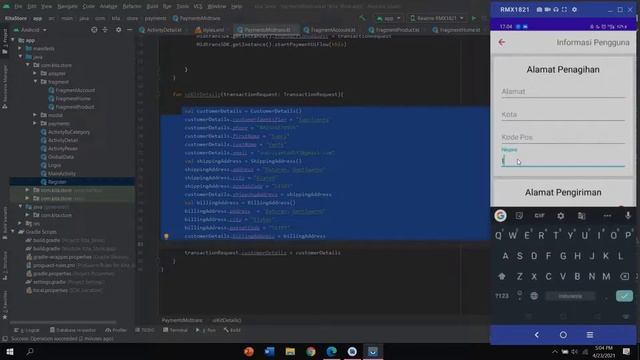 Melakukan Pembayaran Alert Dialog - Tutorial Midtrans dan Kotlin part 10 смотреть онлайн
