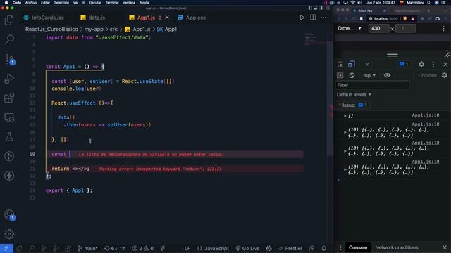 13 . useEffect II, Consumir API con React JS смотреть онлайн