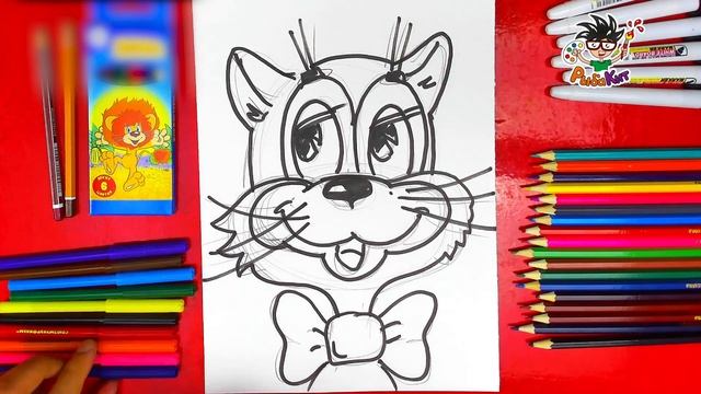 Рисуем Кота Леопольда - уроки рисования для детей смотреть онлайн