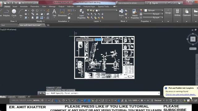 AUTOCAD 2019 TO PDF CONVERSION HOW TO PRINT in autocad NEW TUTORIAL हिंदी में | autocad| print| dwg смотреть онлайн