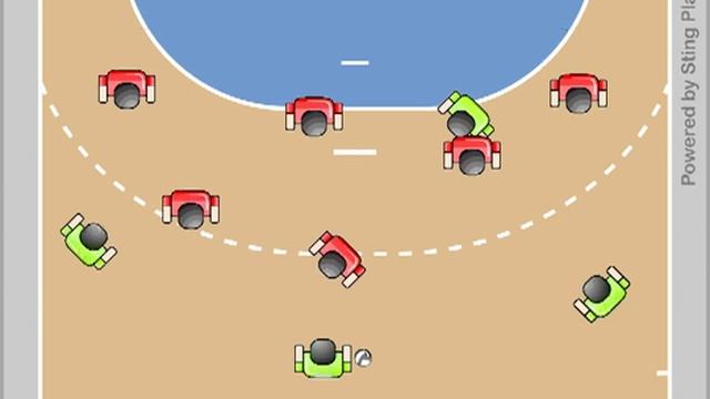 Handball zone defense animation created using Yellowjacket Sting Simulation Editor смотреть онлайн