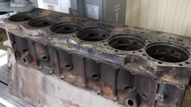 Фрезеровка блока CUMMINS 19C l6 смотреть онлайн