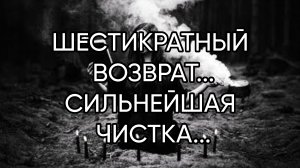 ШЕСТИКРАТНЫЙ ВОЗВРАТ...СИЛЬНЕЙШАЯ ЧИСТКА...ДЛЯ ВСЕХ...