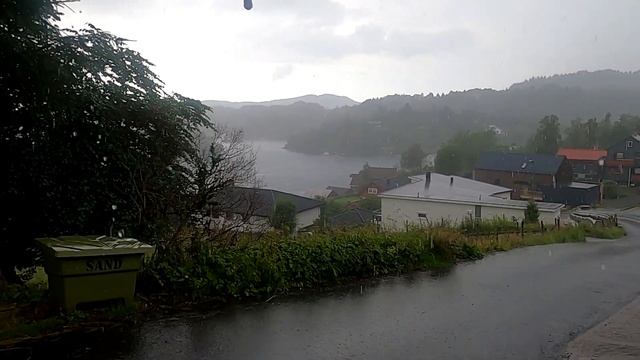 COUNTRYSIDE WALK IN HEAVY RAIN - NORWAY nature views смотреть онлайн
