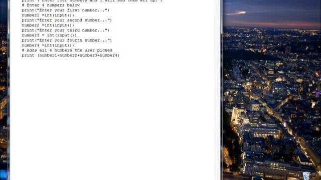 Python - 4 numbers, 1 result! смотреть онлайн