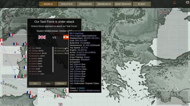 Ultimate Admiral: Dreadnoughts. Кампания 1920г. за Британскую империю #16 смотреть онлайн