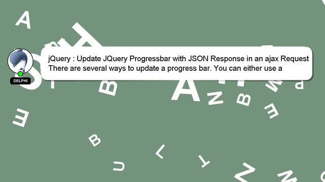 jQuery : Update JQuery Progressbar with JSON Response in an ajax Request смотреть онлайн