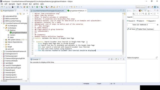 Training Session from Scratch using BDD, Cucumber, Selenium and Java - Part I смотреть онлайн