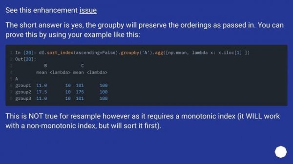 Python Pandas: Is Order Preserved When Using groupby() and agg()?