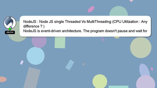 NodeJS : Node JS single Threaded Vs MultiThreading (CPU Utilization : Any difference ? ) смотреть онлайн