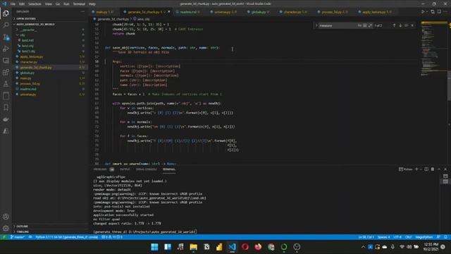 Auto generate Random 3D Terrain in python смотреть онлайн