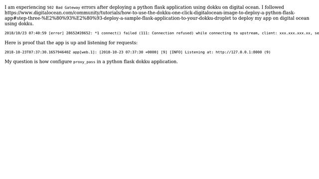 DevOps & SysAdmins: Failed (111: Connection refused) while connecting to upstream python смотреть онлайн