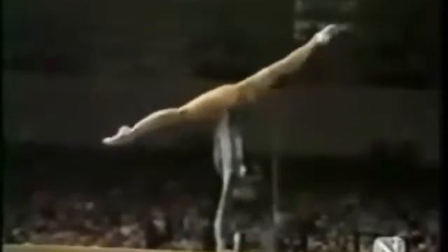 Balance Beam Backward Walkover Stoop Through to Cross Split Gymnastics Video смотреть онлайн