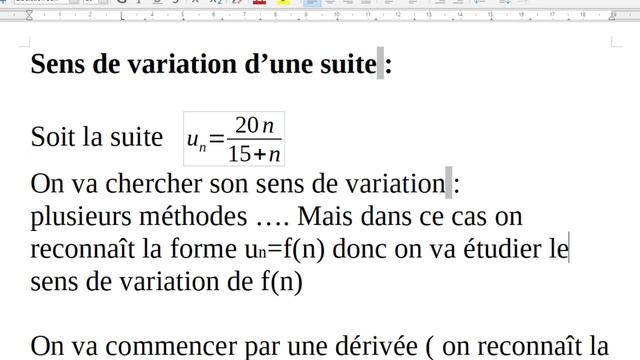 Sens de variation d'une suite смотреть онлайн