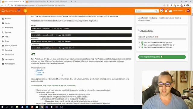 ORM, JPA, Hibernate bevezetés - Java Programozás Kezdőknek - 27. rész смотреть онлайн