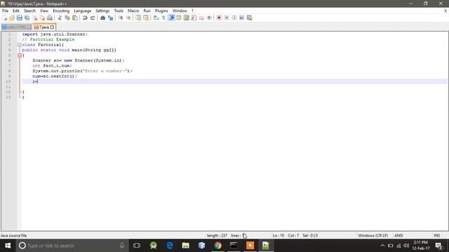 #7 Java Programming : Code to find the factorial of a number. смотреть онлайн