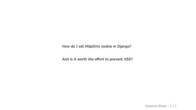 Django : How do I set HttpOnly cookie in Django? смотреть онлайн