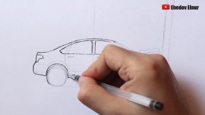 Как нарисовать разбитую машину | Учимся рисовать автомобиль