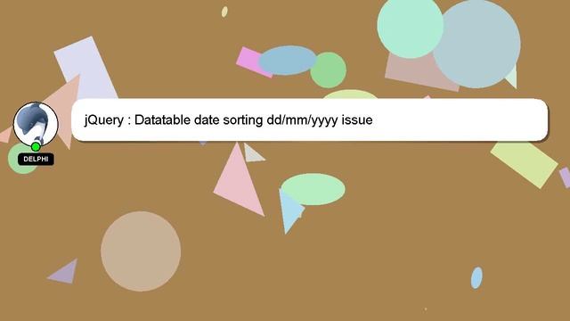 jQuery : Datatable date sorting dd/mm/yyyy issue смотреть онлайн