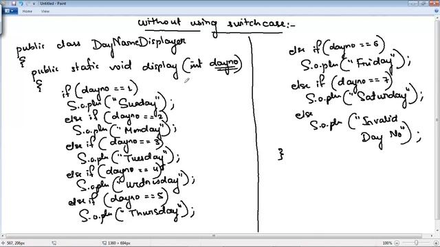 switch case statement in Java смотреть онлайн