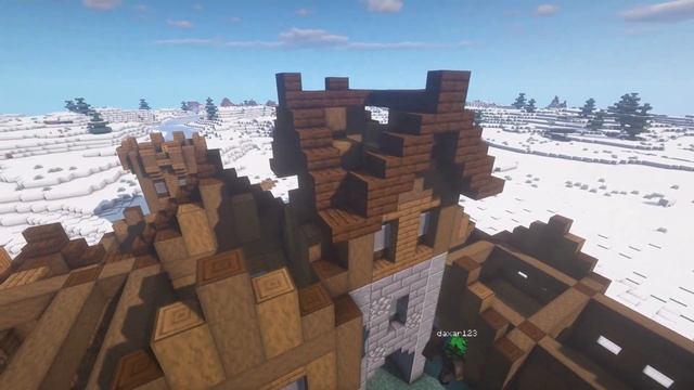 Minecraft: How To Build a Medieval Village Center / Base for 4 Players in Snowy biome TUTORIAL смотреть онлайн