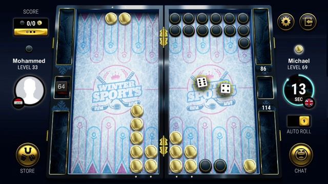 Backgammon Live - Winter Games (Variant Board) смотреть онлайн