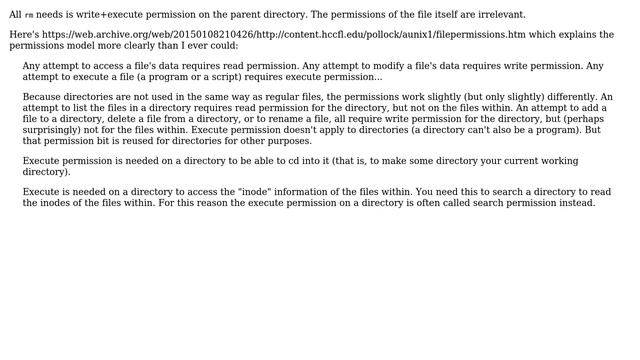 Unix & Linux: Why can rm remove read-only files? (3 Solutions!!) смотреть онлайн