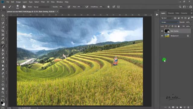How to Add Rain effect in Adobe Photoshop Tutorial in Urdu class 14 | Learn Adobe Photoshop in Urdu смотреть онлайн