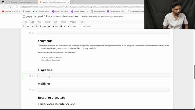 Python Expressions and Statements |Comments in python| Escaping characters| python course|#part 2.1 смотреть онлайн