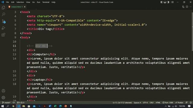 HTML For Beginner: div tag in html. смотреть онлайн