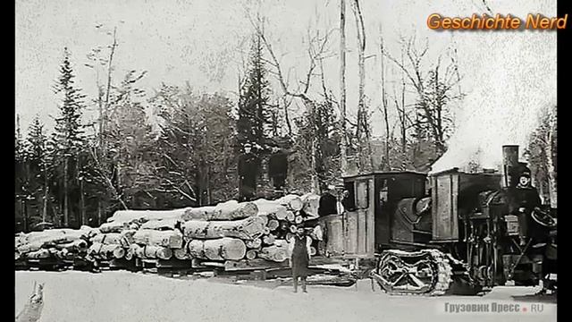 Паровой снегоход. Лыжно-гусеничный паровой лесовозный трактор Ломбарда смотреть онлайн