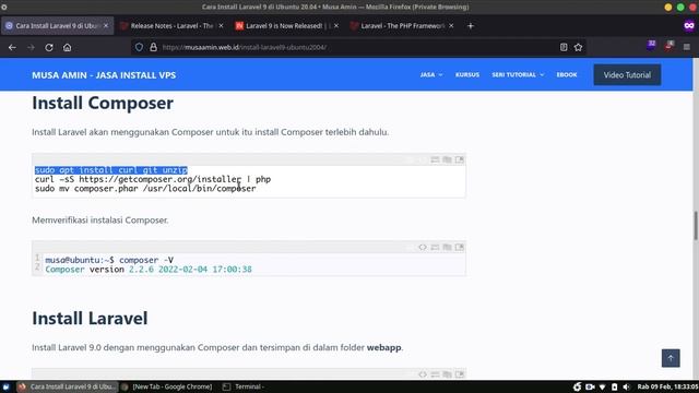 Install Laravel 9 di Ubuntu 20.04 смотреть онлайн