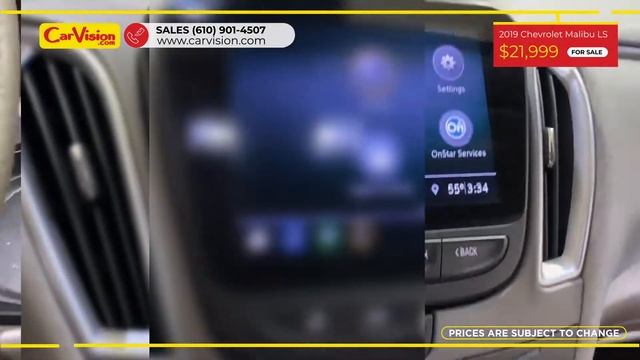 2019 Chevrolet Malibu LS 1FL MEDIA SCREEN BACK-UP CAMERA | #Carvision смотреть онлайн