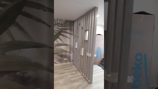 декоративная перегородка с полками. ДО-ПОСЛЕ смотреть онлайн