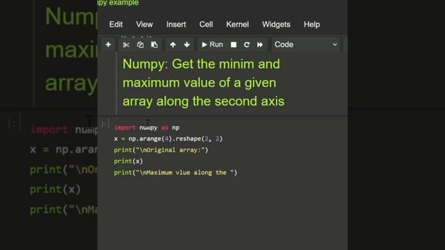 #python Numpy : Get the minimum and maximum value of a given array along the second axis смотреть онлайн