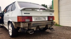 Выхлоп Subaru на ВАЗ 2114 ДИКИЕ ОТСТРЕЛЫ ЧАСТЬ #1