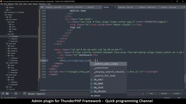Admin Plugin For ThunderPHP Framework | Quick Programming Tutorial