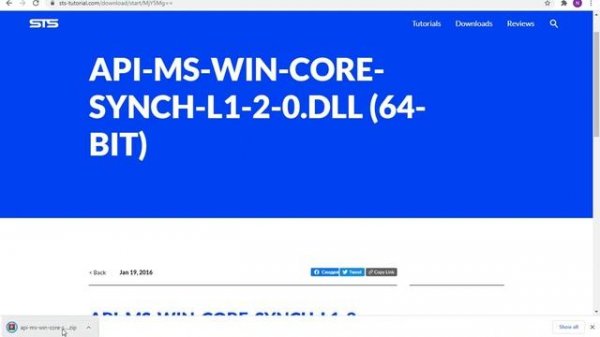 How to fix api-ms-win-core-synch-l1-2-0 error on WINDOWS ! (2021)