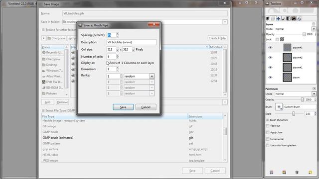 GIMP: how to create animated brush смотреть онлайн