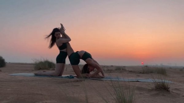 Stretching our way to bliss and beyond! Dynamic Duo: Girls Contortion!