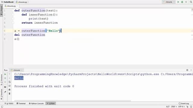 Python Tutorial for Beginners 48 - Python Closures + nested functions смотреть онлайн