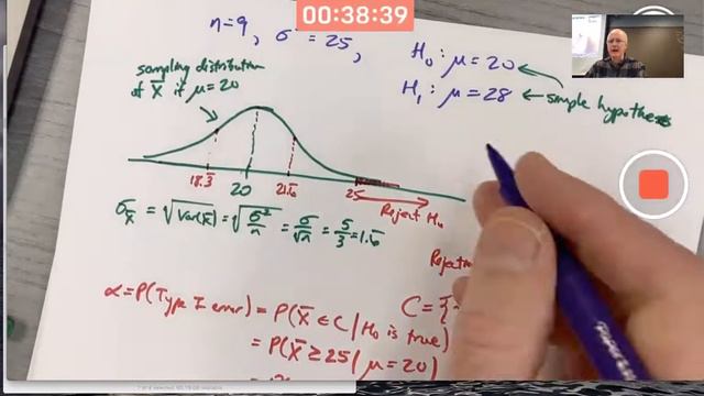 Hypothesis Test: Given Critical Region, Find α, β, & Power of Test, Visualize Sampling Distribution смотреть онлайн