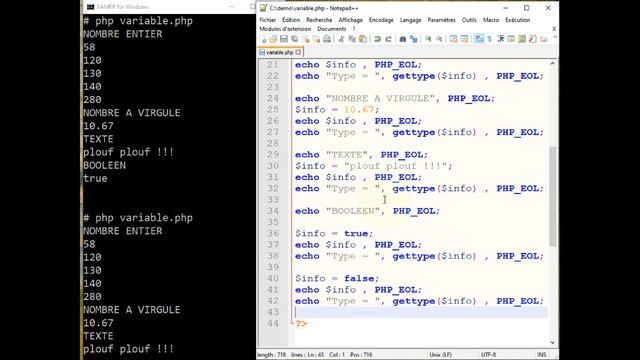 PHP - Utiliser des variables смотреть онлайн